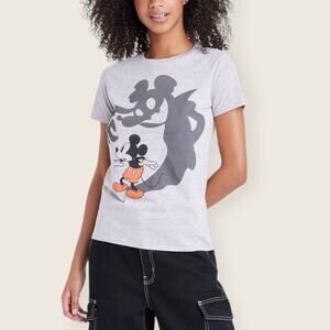 NWT | Disney Mickey Mouse | Halloween Tee | Gray | Large